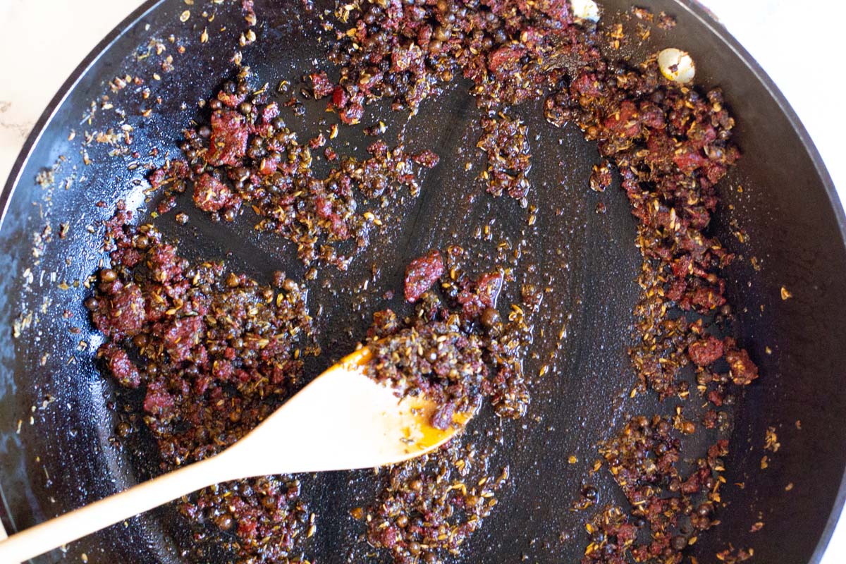 Toasting spices for enchiladas