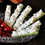 Stuffed Celery Sticks on an appetizer platter.