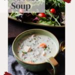 Creamy slow cooker wild rice soup with chicken