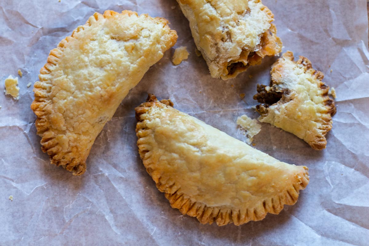 Baked empanadas ready to eat