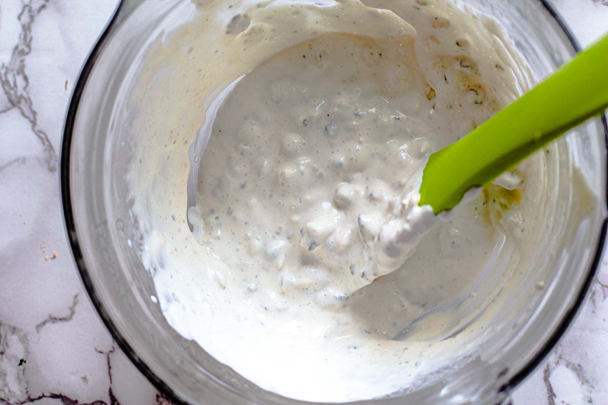 How to make homemade blue cheese dressing.
