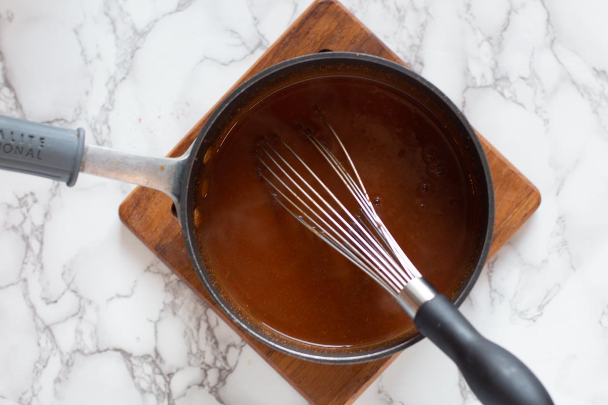Cooking sauce to make quick enchilada sauce