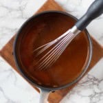 Quick Easy Enchilada Sauce in a saucepan.