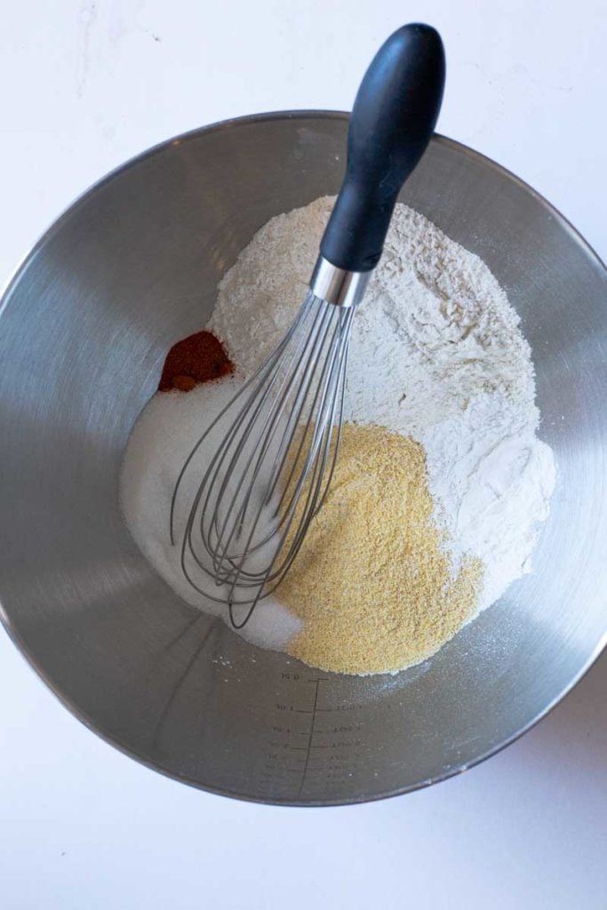 dry ingredients to make cornbread