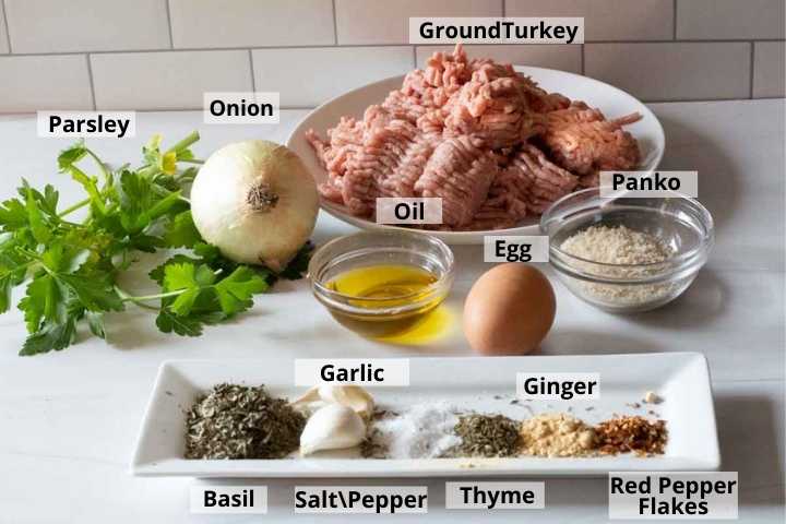 Ingredients to make breakfast sausage