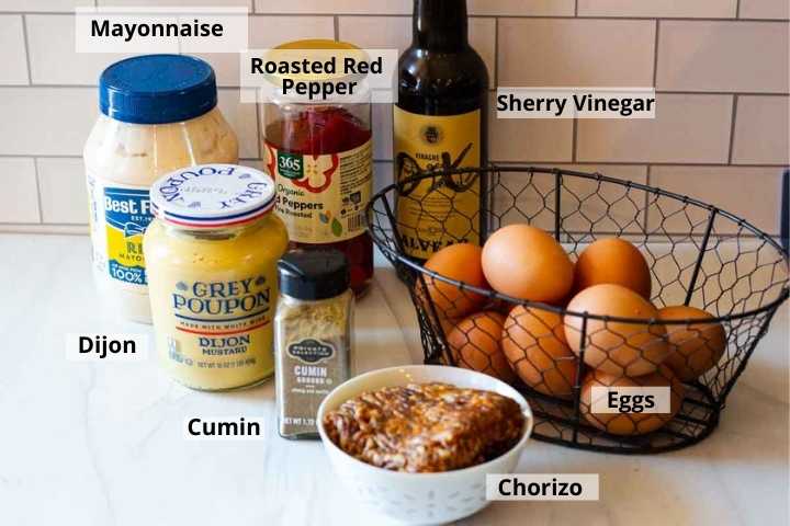 ingredients to make Mexican Deviled Eggs