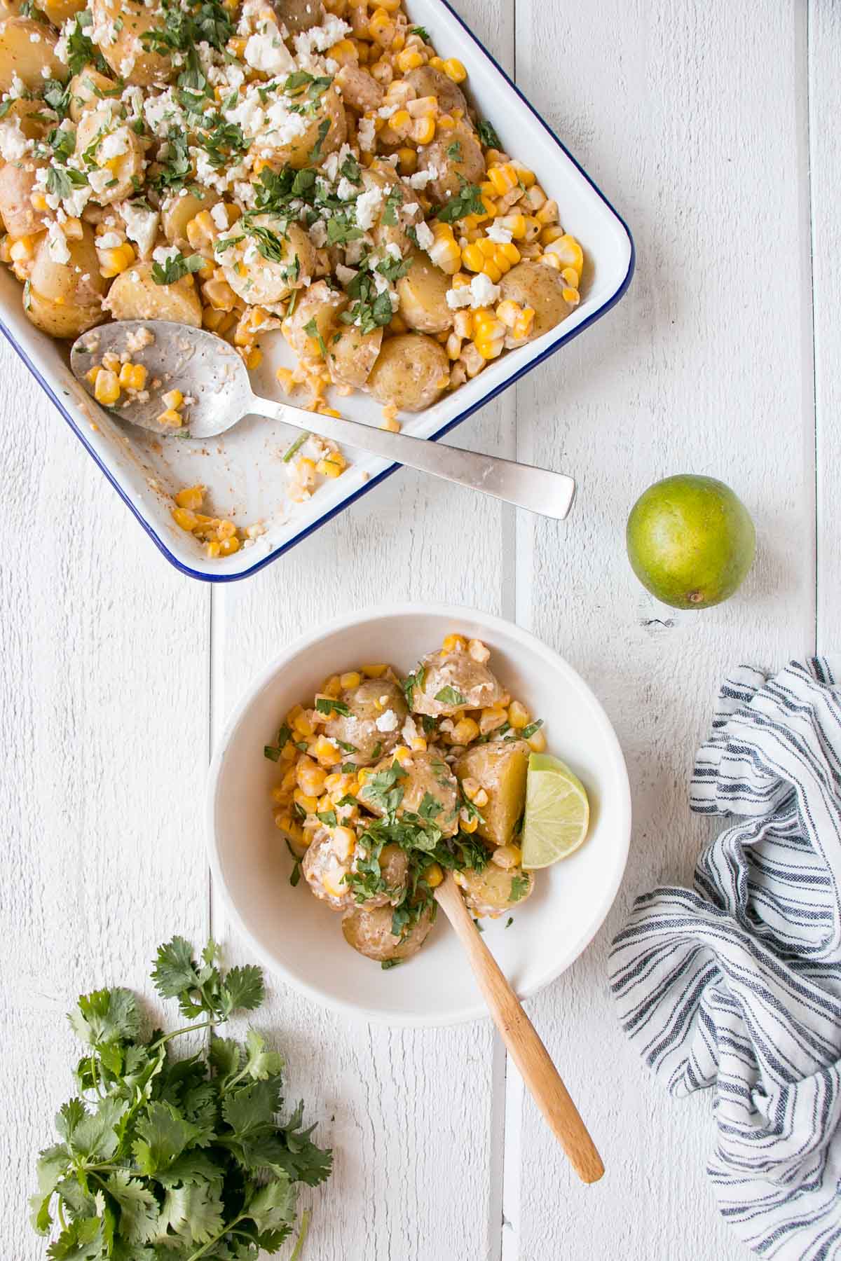 Mexican Street Corn Potato Salad for 4th of July Side Dishes