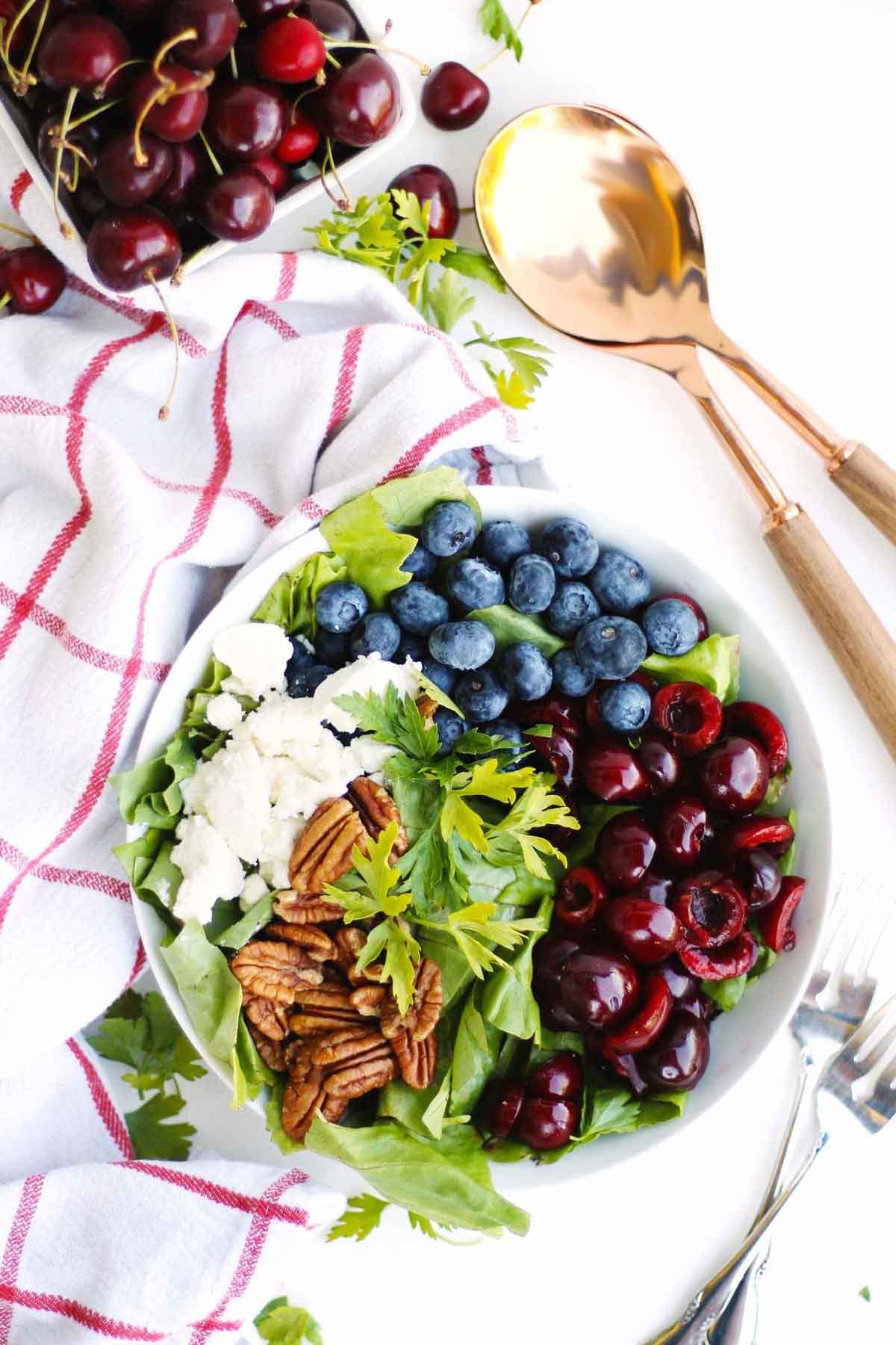 4th of July Side dish recipe with blueberries and cherries
