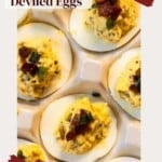 Bacon Jalapeno Deviled Eggs pinterest image.