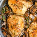Braised Chicken Thighs with Mushrooms.
