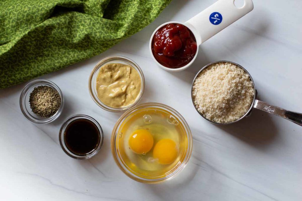 Ingredients to make old fashioned meatloaf