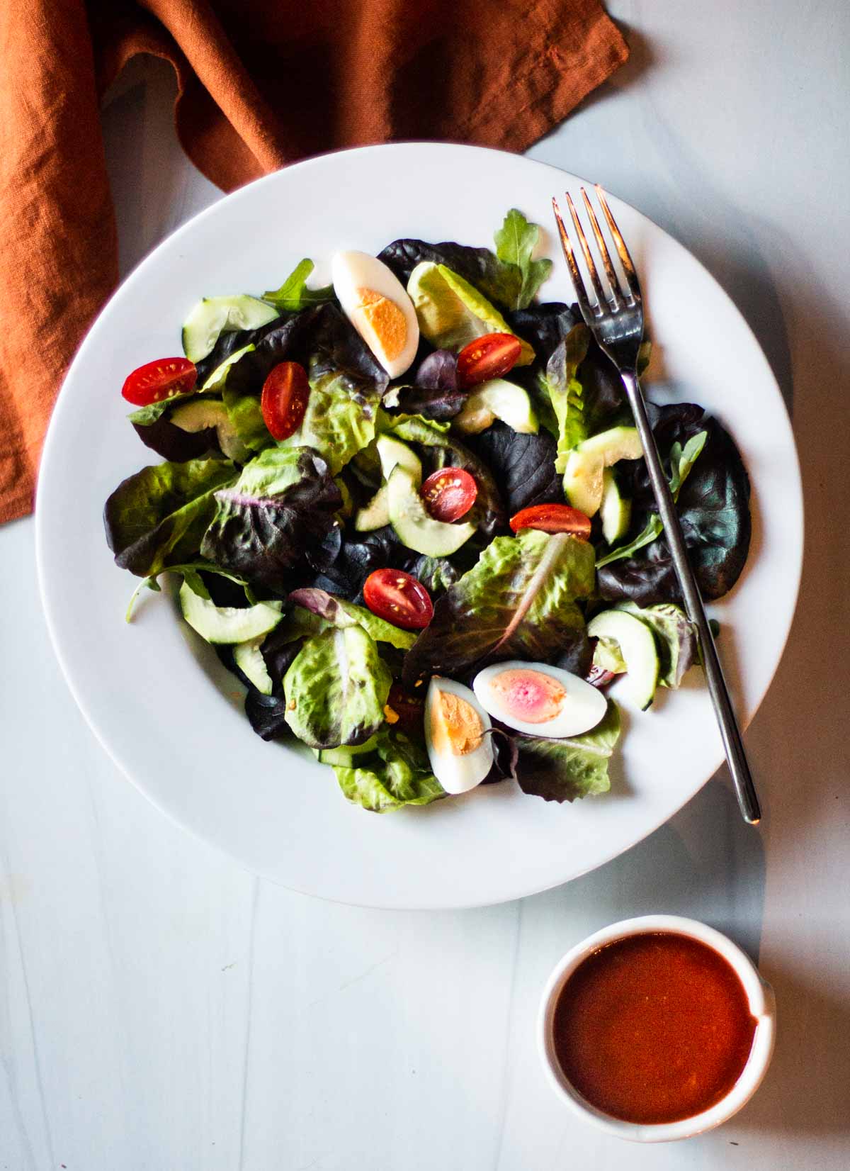 Catalina dressing with tossed salad.