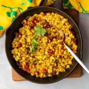 Southwest corn with jalapeno peppers.