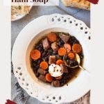 Sherried black bean and ham soup.