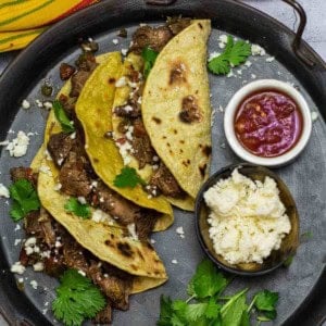 Beef Machaca Tacos.