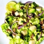 Hearts of palm salad with avocado.