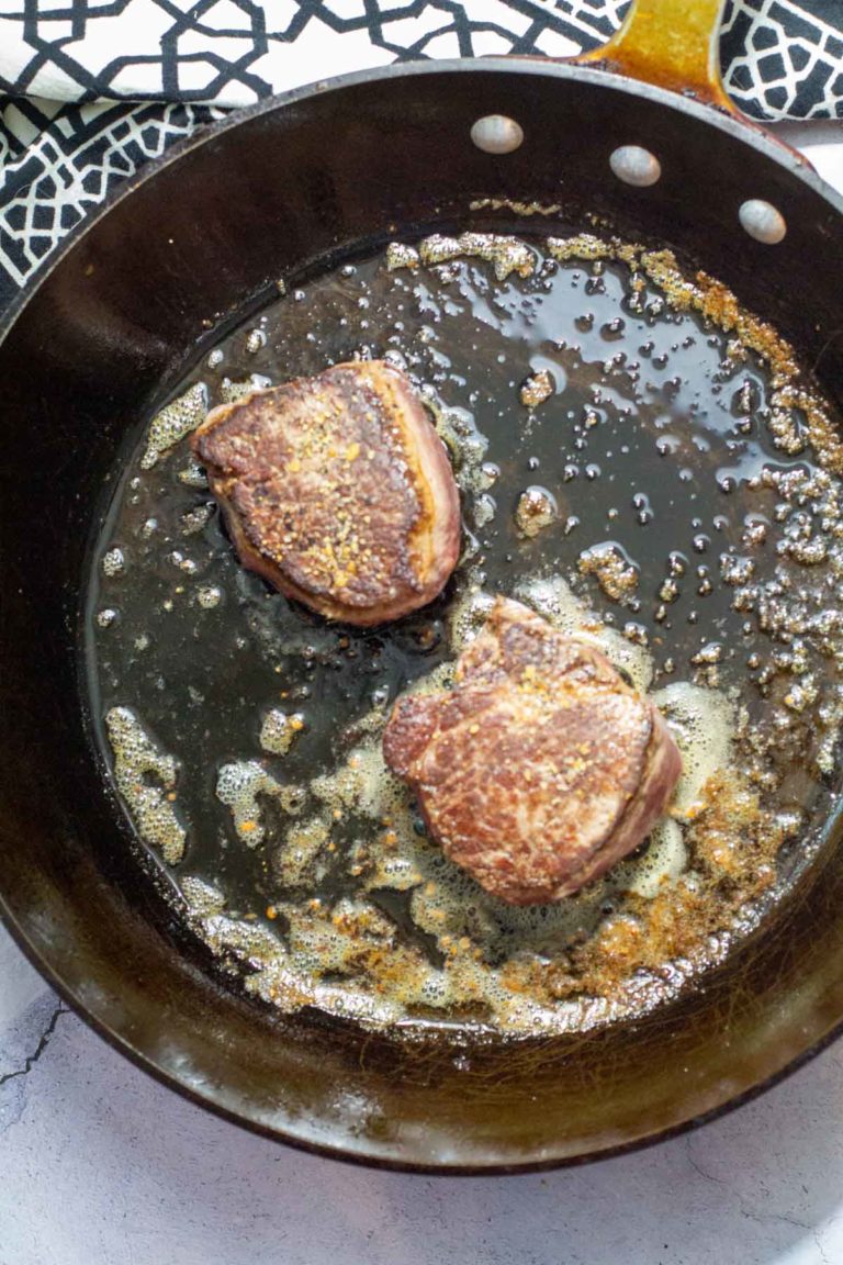 Beef Tournedos Steak With Red Wine Mushroom Sauce