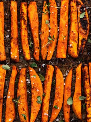Grilled sweet potato fries.