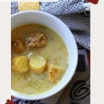 Creamy Italian Sausage and Potato Soup pinterest image.