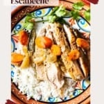 Pollo en escabeche pinterest image.