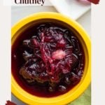 Red onion chutney pin.