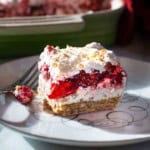 Cherry delight dessert served on a white plate.