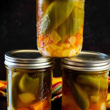 3 jars of refrigerator pickled jalapenos with carrots and onions