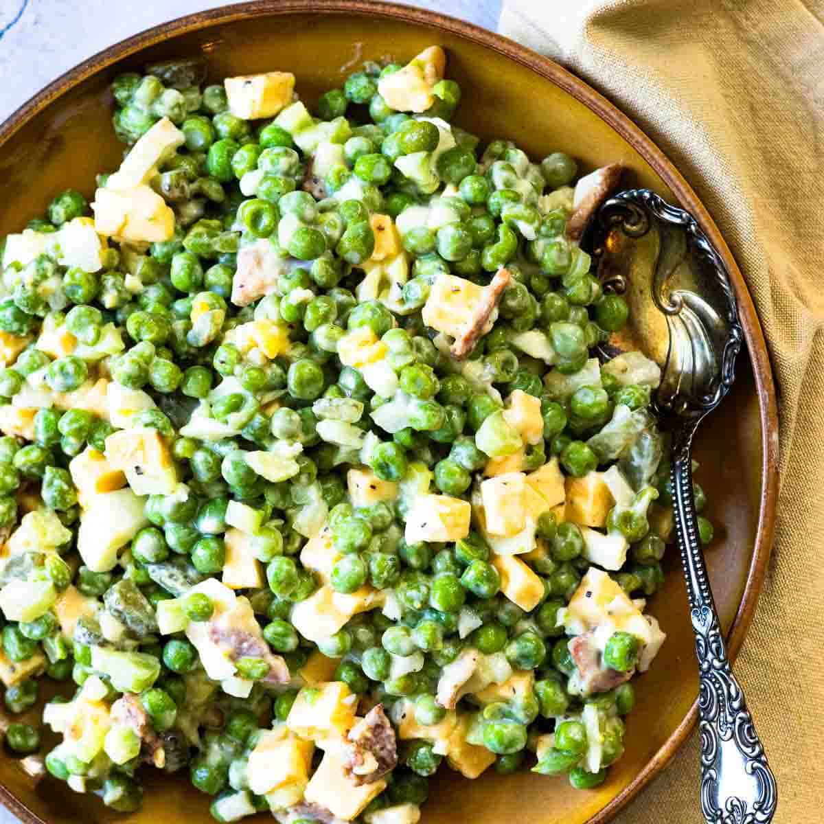 Old Fashioned Frozen Green Pea Salad with Eggs Old Fashioned Frozen Green Pea Salad with Eggs