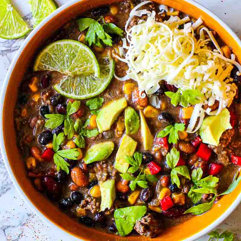 7-can taco soup with ranch dressing.
