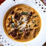 Creamy Tuscan chickpea soup.