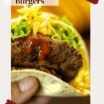 New Mexico Tortilla Burger pinterest image.