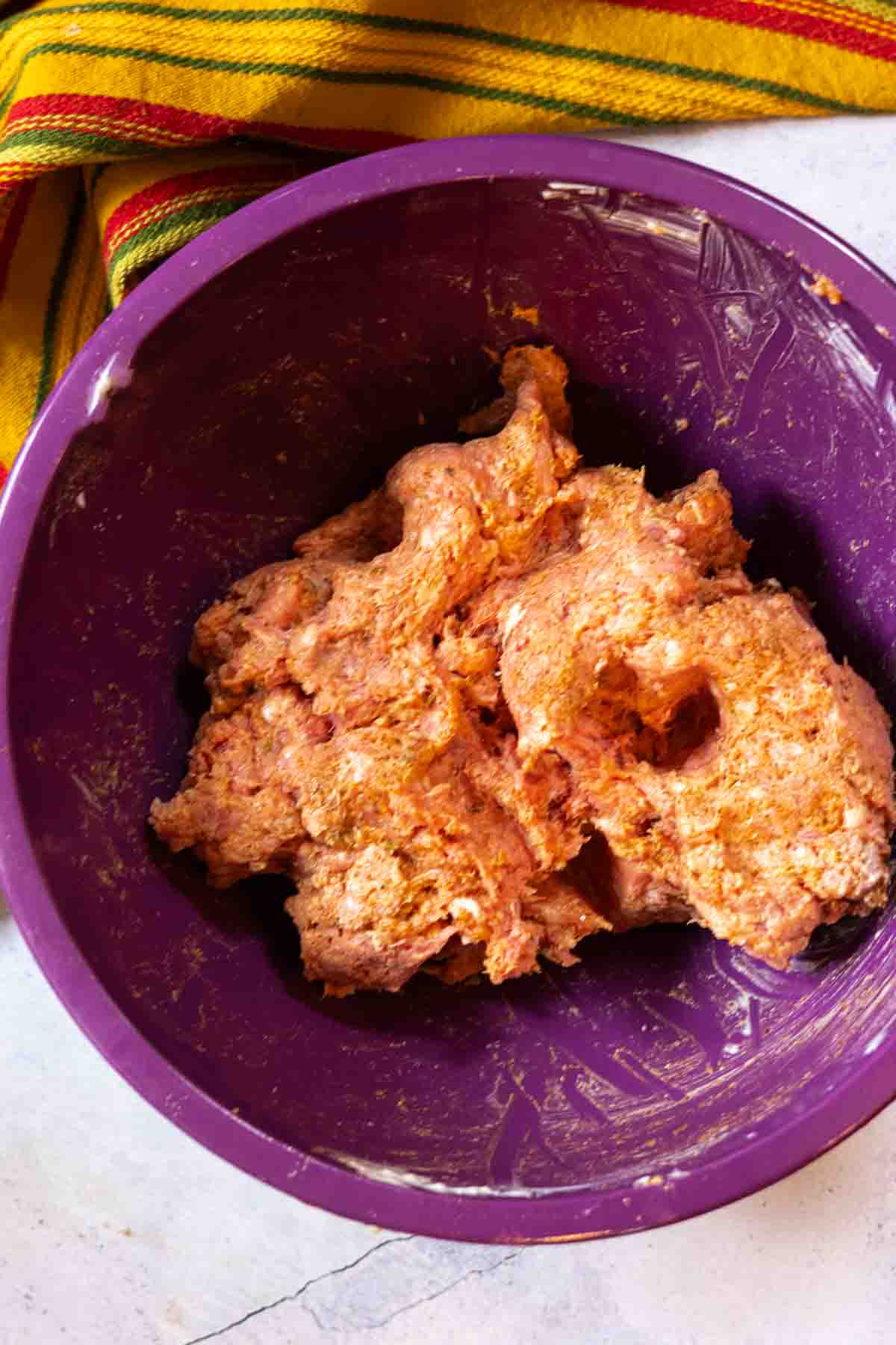 Ground Beef mixture to make taco burgers.