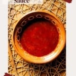 New Mexico Red Chile Sauce made from Powder pinterest image.