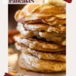 Sausage pancakes pinterest image.