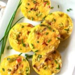 Cottage cheese egg bites with poblano peppers.