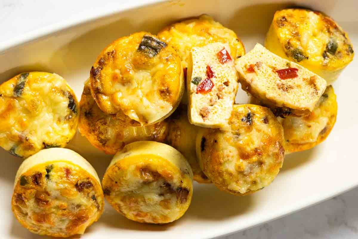 Chorizo cheese and jalapeno cottage cheese egg bites.