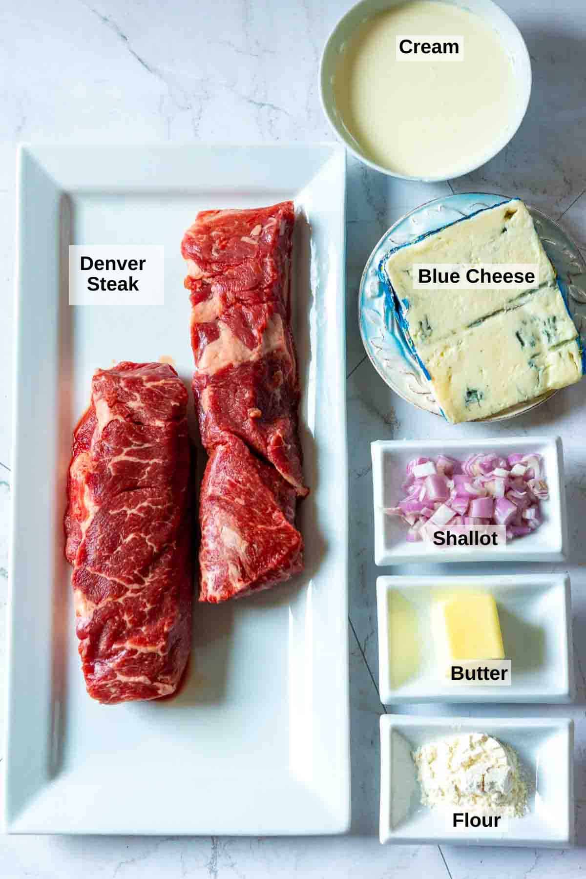 Ingredients for Denver Steak Recipe