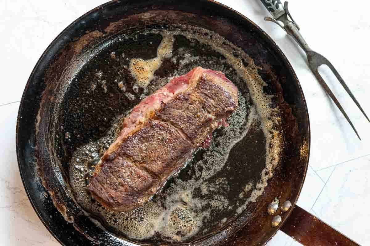 How To Pan sear a Denver steak.