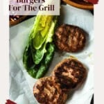 Turkey burgers for the grill pinterest image.