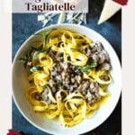 White Bolognese Recipe pinterest image.