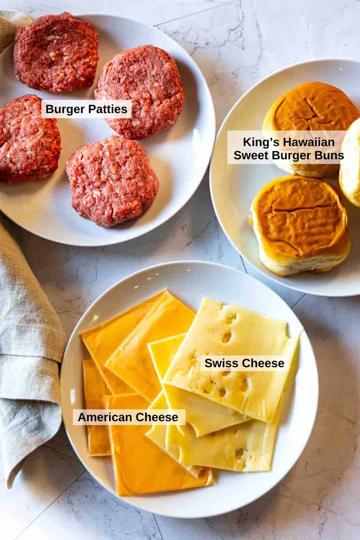 Ingredients to make Maverik's Cheeseburger.