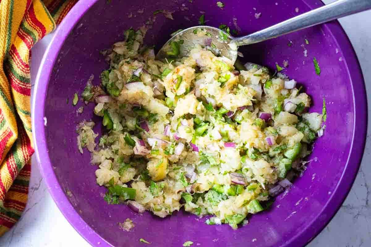 Step 2, how to make jalapeno pineapple salsa.
