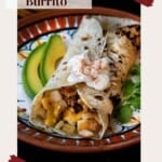 Breakfast Chorizo Burrito pinterest image.